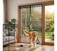 Fly Screen Door 90 X 210 Cm Translucent, Tear-Resistant, Strap At The Top, No Drilling, Automatic Closing, Cannot Be Shortened Doors(Black,150x220cm)