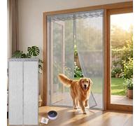 Fly Screen Door 90 X 210 Cm Translucent, Tear-Resistant, Strap At The Top, No Drilling, Automatic Closing, Cannot Be Shortened Doors(Gray,100x210cm)