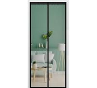 Fly Screen Door, Insect Protection Balcony 90 X 200 Cm, 2 More Durable Than that, Cat Claw Safe, Cannot Be Shortened(Black,100x210cm)