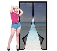 Fly Screen Door Magnet 60 x 193 cm Anti Mosquito Heavy Duty Bug Mesh Curtain Without Drilling Keep Bugs Out & Lets Fresh Air in for Doors and Patio Doors, Black