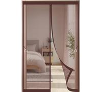 Fly Screen Door Magnet Insect Protection, Various Sizes, Self-Sealing Magnets Curtain for Patio, Balcony(Coffee,110x220cm)