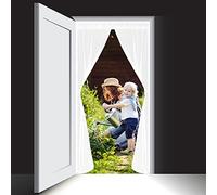 Fly Screen Doors Magnetic 180 x 210 cm Top-to-Bottom Door Seal Automatically for Balcony Sliding Living Room Children's Room (White)