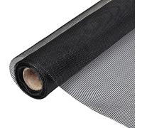 Fly Screen Fibreglass 100 x 1000 cm, Black, Robust Insect Screen for Windows, Doors, Aviaries, Lampshades, Tear-Resistant Material, Durable Outdoor Privacy Screen