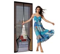Fly Screen for Doors 101 x 292 cm Hundreds of Sizes Mosquito Screen Door Keep Bugs Out Lets Fresh Air in Suitable for Patio Room Balcony Bedroom, Black