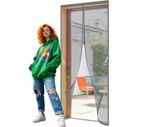 Fly Screen for Doors 134 x 198 cm Powerful Magnets Durable Mesh Curtains Keep Fresh Air in Bugs Out for Home, Bedroom, Living Room, Kitchen, Patio, Grey