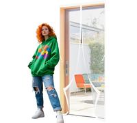 Fly Screen for Doors 139 x 196 cm Powerful Magnets Durable Mesh Curtains Keep Fresh Air in Bugs Out for Home, Bedroom, Living Room, Kitchen, Patio, White