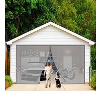 Fly Screen for Doors 165 x 210 cm Magnetic Net, Screen Mesh Curtain with Full Frame to Bottom Seal for Keep Bugs Fly Out Mesh Curtain for Sliding Glass Door Patio Door Grey