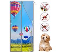 Fly Screen for Doors Magnetic Net, 120 x 200 cm Screen Mesh Curtain with Full Frame to Bottom Seal for Keep Bugs Fly Out Mesh Curtain for Sliding Glass Door Patio Door Gray