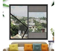 Fly Screen for Windows - Insect Protection with self-Adhesive Magic Tape Tape - Mosquito Protection Without Drilling - Fly net - 80x115cm