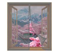 Fly Screen Mosquito Net for Window 40 x 115 cm Easy Installation No Drilling Or Screwing Door Screen Mesh Curtain for Windows Nets to Keep Bugs Out, Grey