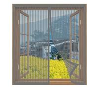 Fly Screen Mosquito Net for Window 40 x 115 cm Easy Installation No Drilling Or Screwing Mesh Curtain for Windows Nets to Keep Bugs Out, Grey