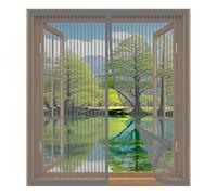 Fly Screen Mosquito Net for Window 40 x 115 cm Easy Installation No Drilling Or Screwing Powerful Magnets for Windows Nets to Keep Bugs Out, Grey