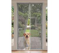 Fly Screens Doors 115 x 294 cm Frame Hook & Loop Hundreds of Sizes Fly Nets for Doors with Powerful Magnets Keeps Bugs Out No Drill Installation Automatically Closes, Grey