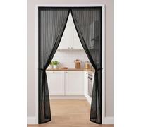 Fly Screens Doors 146 x 207 cm Frame Hook & Loop Hundreds of Sizes Duty Door Screen with Powerful Magnets Keeps Bugs Out Easy to Install Without Drilling, Black