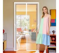 Fly Screens Doors 166 x 235 cm Self Sealing Magnetic Door Curtain for Homes Keep Bugs Out Lets Fresh Air in for Home, Bedroom, Living Room, Kitchen, Patio, White