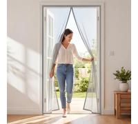 Fly Screens Doors 211 x 291 cm Frame Hook & Loop Hundreds of Sizes Duty Door Screen with Powerful Magnets Keeps Bugs Out Easy to Install Without Drilling, Grey