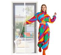 Fly Screens Doors 67 x 196 cm Automatically Closes Nets Patio Curtain Keep Bugs Out Lets Fresh Air Suitable for Patio Room Balcony Bedroom, White