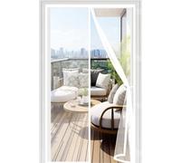 Fly Screens Doors 68 x 173 cm with Powerful Magnets Automatically Closes and Magic Tape, Install Without, Keep Bugs Out, Screen Doors with Magnets for Patio Door, White