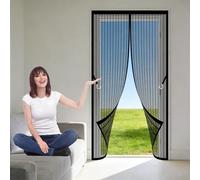 Fly Screens Doors 69 x 202 cm with Magnetic Closure Magnetic Fly Screen Door Keeps Bugs Out Suitable for Patio Room Balcony Bedroom, Black