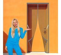 Fly Screens Doors 73 x 296 cm Hundreds of Sizes Magnetic Door Curtains Fly Screen Keep Bugs Out Lets Fresh Air for Home, Bedroom, Living Room, Kitchen, Patio, Grey
