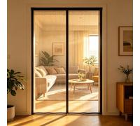 Fly Screens Doors 80 x 160 cm Patio Door Nets with Magnets for Keeping Out Flies, Mosquito Net, Insect Mesh Magnetic Fly Curtain for Front Doors, Sliding, Black