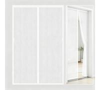 Fly Screens Doors 85 x 165 cm Curtain, Heavy Duty Self-Sealing Mesh, Door Screen Automatically Closes Fly Screen for Doors for Front Sliding, White