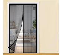 Fly Screens Doors Nets 165 x 214 cm Keep Fly Bug Out Heavy Duty Door Screen Mesh for All Door Sizes, Black