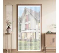Fly Screens Doors Nets 80 x 160 cm Heavy Duty Door Fly Screen with Powerful Magnets for Keeping Out Flies & Bug, White
