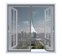 Fly Screens for Curtain 200 x 120 cm with Powerful Magnets & Full Frame Magic Tape, Keep Bugs Out & Lets Fresh Air in Magnetic Curtains Fly Screen for All Types of Windows, Grey