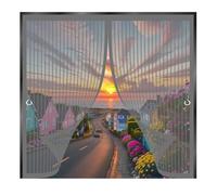 Fly Screens for Curtain 210 x 110 cm with Powerful Magnets & Full Frame Magic Tape No Gap, Lets Fresh Air in, Keep Bugs Out Magnetic Bug Curtain for All Types of Windows, Grey