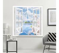 Fly Screens for Curtain 90 x 96 cm Powerful Magnets, No Drill Installation, Automatically Closes, for Keeping Out Flies & Bug Fly Screens Curtain for All Types of Windows, White