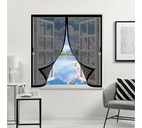Fly Screens for Curtain 98 x 130 cm Powerful Magnets, No Drill Installation, Automatically Closes, for Keeping Out Flies & Bug Fly Screens Curtain for All Types of Windows, Black