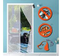 Fly Screens for Doors 100x205cm(39x81inch) Heavy Duty Mesh Curtain for Balcony Patio Door Living Room, Keep Bugs Out Lets Fresh Air in Easy to Install Without Drilling White A