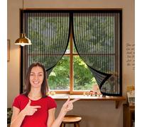 Fly Screens for Doors 101 x 119 cm Anti-Tearing Mosquito Door Net Keep Fly Bug Out Patio Door Nets with Magnets with Powerful Magnets for Living Room, Bedroom, Patio, Black