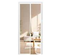 Fly Screens for Doors 102 x 100 cm Keep Bugs Out Lets Fresh Air in Insect Protection Door No Drill Installation Automatically Closes for Patio Doors Balcony Bedroom, White