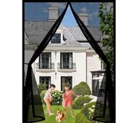 Fly Screens for Doors 110 x 120 cm Powerful Magnets Keep Bugs Out Lets Fresh Air in Mesh Screen Curtain Hands Free No Drill Installation for Patio Bedroom Sliding Kitchen, Black