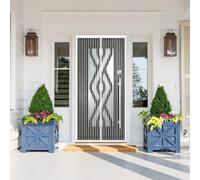 Fly Screens for Doors 110 x 196 cm Keep Bugs Out Lets Fresh Air in Door Fly Screen No Drill Installation Automatically Closes for Keeping Out Flies & Bug, White