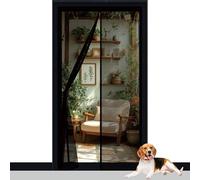 Fly Screens for Doors 128 x 236 cm Powerful Magnets, Keep Bugs Out, Automatically Closes, No Drill Installation, Magnetic Screenfly Doors Garde L'Air Frais à L'Intérieur, Black