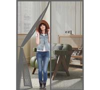 Fly Screens for Doors 133 x 243 cm Powerful Magnets and Full Frame Magic Tape, No Drill Installation Magnetic Door Curtains Fly Screen Lets Fresh Air in, Hundreds of Sizes, Grey