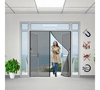 Fly Screens for Doors, 135x200cm Strong Magnetic Door Curtains Fly Screen for Keeping Out Insects, Anti Mosquito Bugs Mesh Curtain Let Fresh Air in(Black)