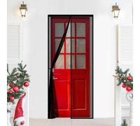 Fly Screens for Doors 140 x 310 cm Powerful Magnets Heavy Duty Self-Sealing Mesh Insect Protection Door Easy to Install Without Drilling for Balcony Patio Bedroom, Black