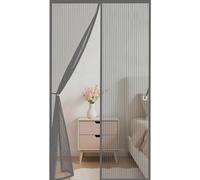 Fly Screens for Doors 160x225cm(WidthxHigh) Durable, Keeps Bugs Out, Kid and Pet Friendly Screen Doors with Magnets Hundreds of Sizes, Lets Fresh Air in, Grey