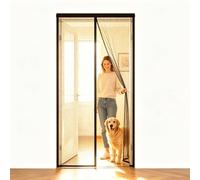 Fly Screens for Doors 199 x 290 cm Curtain, Heavy Duty Self-Sealing Mesh, Door Screen Automatically Closes Magnetic Screen Fly for Front Doors, Sliding, Black