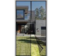 Fly Screens for Doors 230x230cm Self Sealing Magnets Reinforced Polyester Insect Door Screen Top to Bottom Ultra Seal Magnets Close Automatically Keeps Mosquitoes Insects Out Black