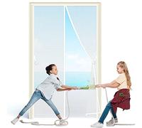 Fly Screens for Doors, 260x200 cm Sturdy Fiberglass Fly Nets Anti Mosquito Mesh Tear Proof Easy Access to Room, White P