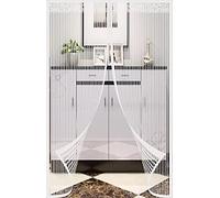 Fly Screens for Doors 57" x 78" Magnetic Screen Door with Lace and Powerful Magnets Seal, Durable Polyester Mesh, Full Frame Magic Tape, Heavy Duty Patio Insect Door Screen & Mosquito Screen