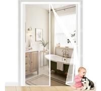 Fly Screens for Doors 68 x 173 cm Without Drilling, with Strong Magnets and Magic Band, Automatically Closes, Keep Insects Door Curtains to Stop Flies for Bedroom, White