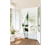 Fly Screens for Doors 75 x 199 cm Automatically Closes Keeps Bugs Out, Powerful Magnets and Magic Tape, No Drill Installation, Patio Insect Door Screen for Sliding Door, White