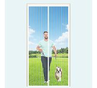 Fly Screens for Doors 76 x 100 cm Powerful Magnets Full Frame Magic Tape Patio Curtain Insect Mesh No Drill Installation Automatically Closes for Keeping Out Flies & Bug, White