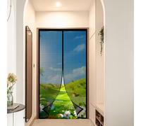 Fly Screens for Doors 83 x 205 cm Fly Insect Screen Door Screen Mesh Curtain Install Without Drilling High Density Bug Mosquito for Doors and Patio, Black